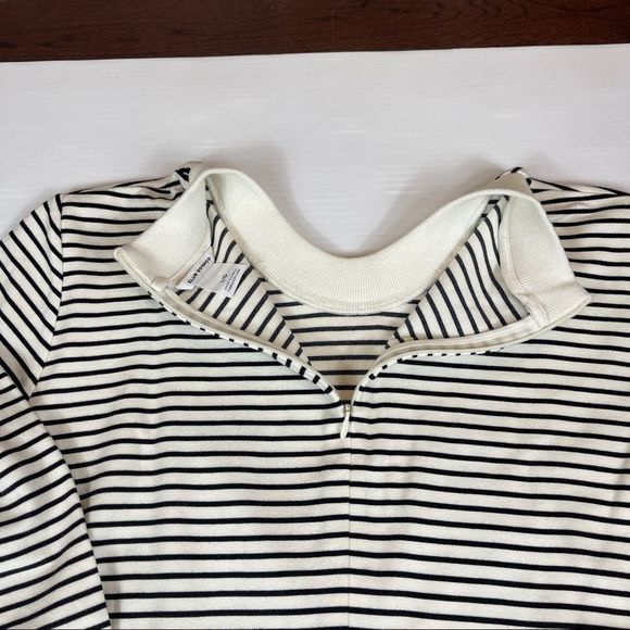 Club Monaco Dress Navy Striped Long Sleeved Knit Women's Size Large - Picture 5 of 8